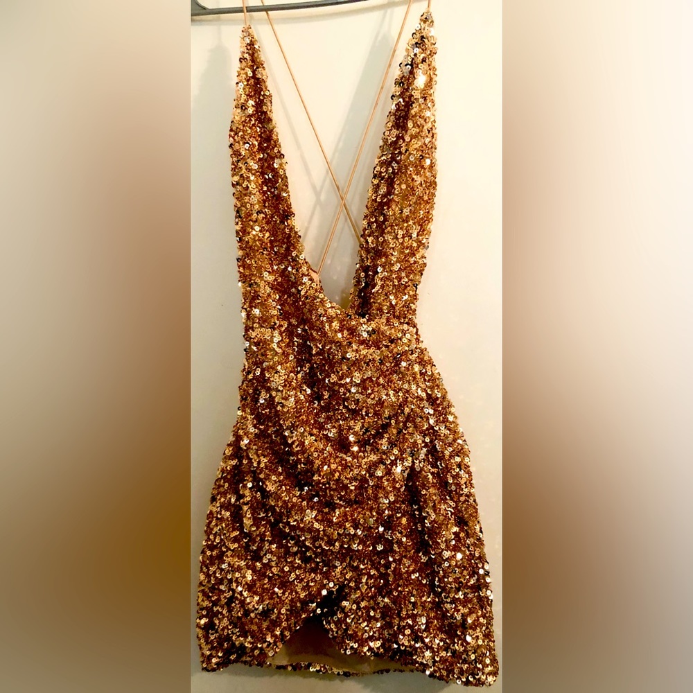 Prom/Formal Mini Wrap Dress